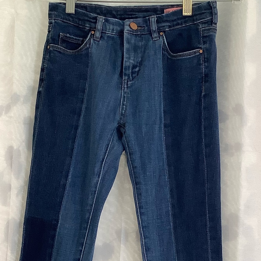 Two-tone stretch cigarette jeans, BlankNYC